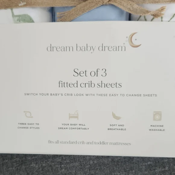 NWT Dream Baby Dream Set Of 3 Fitted Crib/Toddler Sheets - Picture 4 of 4